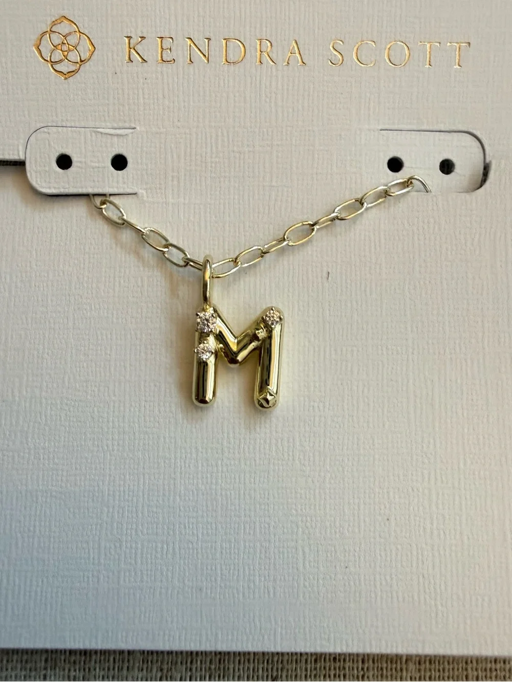 💛Kendra Scott Gold Initial 'M' Pendant Necklace💛